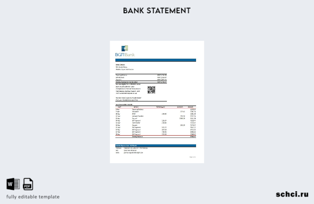 цифровая загрузка шаблона Excel банковской выписки BGFI Экваториальной Гвинеи